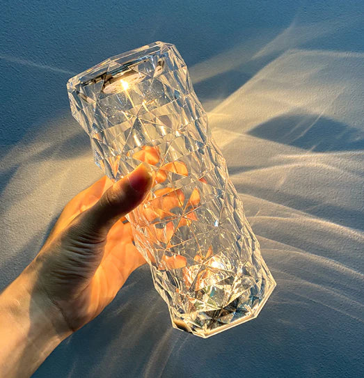 LÁMPARA DE MESA DE CRISTAL LED