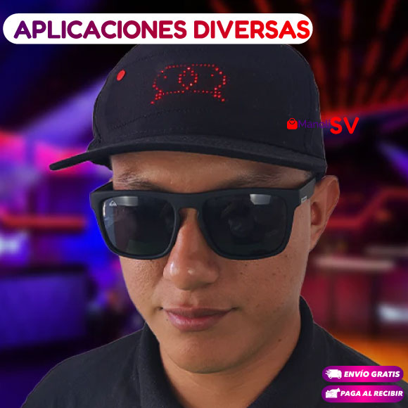 GORRA CON PANTALLA LED