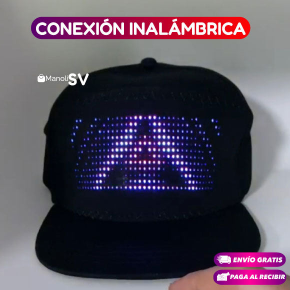 GORRA CON PANTALLA LED